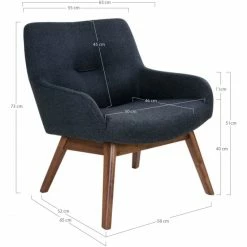 House Nordic London Lounge Sessel - 65x63x73 Cm - Grau - Mit Walnuss-Beinen 4 House Nordic London Lounge Sessel - 65x63x73 Cm - Grau - Mit Walnuss-Beinen -qeeboo shop unnamed file 4669