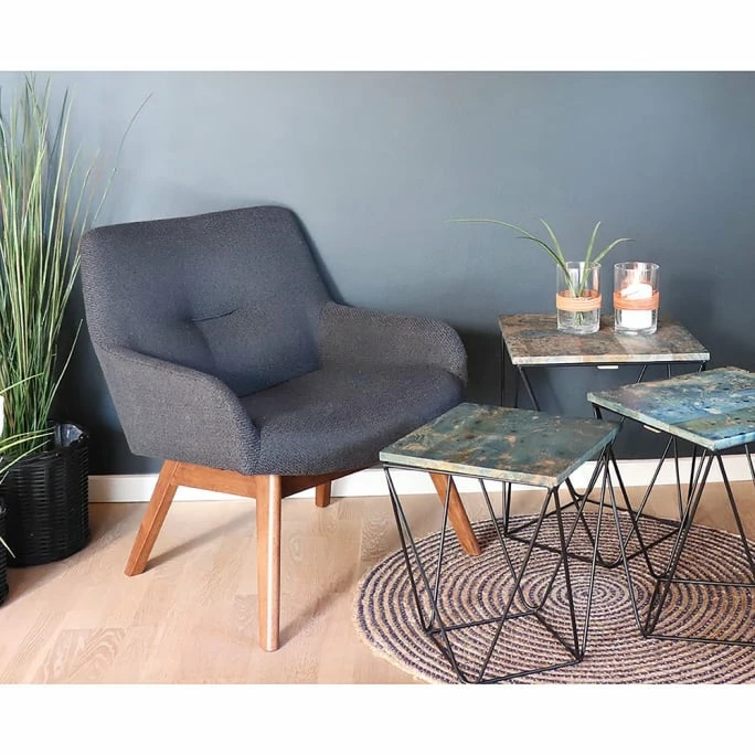 House Nordic London Lounge Sessel - 65x63x73 cm - grau - mit Walnuss-Beinen House Nordic London Lounge Sessel - 65x63x73 Cm - Grau - Mit Walnuss-Beinen -qeeboo shop unnamed file 4670