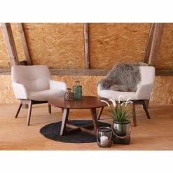 House Nordic London Lounge Sessel - 65x63x73 Cm - Sand - Mit Walnuss-Beinen 5 House Nordic London Lounge Sessel - 65x63x73 Cm - Sand - Mit Walnuss-Beinen -qeeboo shop unnamed file 4676