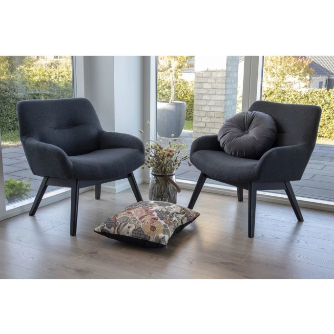 House Nordic London Lounge Sessel - 65x63x73 cm - grau - mit schwarzen Stuhlbeinen House Nordic London Lounge Sessel - 65x63x73 Cm - Grau - Mit Schwarzen Stuhlbeinen -qeeboo shop unnamed file 4682