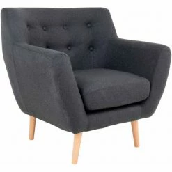 House Nordic Monte Sessel Mit Armlehnen - 76x81x79 Cm - Dunkelgrau