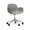 Normann Copenhagen Form Armchair Swivel Bürostuhl Mit Rollen - Höhe 86 Cm X Ø 72,5 Cm - Sitzhöhe 37-50 Cm - Grey