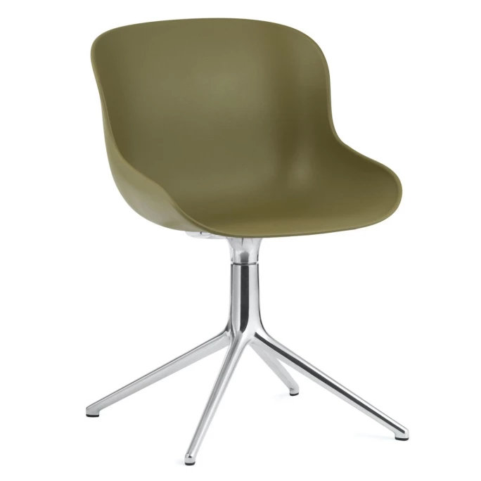 Normann Copenhagen Hyg Drehsessel - H 84 x L 54 x D 55,5 cm - Sitzhöhe 46 cm - Olive Normann Copenhagen Hyg Drehsessel - H 84 X L 54 X D 55,5 Cm - Sitzhöhe 46 Cm - Olive -qeeboo shop unnamed file 4764