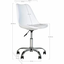 House Nordic Stavanger Bürostuhl - 54x48x84-94 Cm - Weiß -qeeboo shop unnamed file 4808
