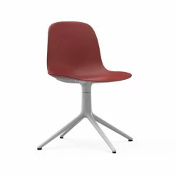 Normann Copenhagen Form Chair White Swivel Bürostuhl - Höhe 80 Cm X Ø 70,5 Cm - Sitzhöhe 44 Cm - Red