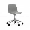 Normann Copenhagen Form Swivel Bürostuhl Mit Rollen - Höhe 86 Cm X Ø 72,5 Cm - Sitzhöhe 37-50 Cm - Grey