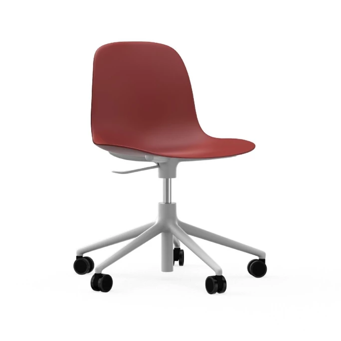 Normann Copenhagen Form White Swivel Bürostuhl mit Rollen - Höhe 86 cm x Ø 72,5 cm - Sitzhöhe 37-50 cm - Red Normann Copenhagen Form White Swivel Bürostuhl Mit Rollen - Höhe 86 Cm X Ø 72,5 Cm - Sitzhöhe 37-50 Cm - Red -qeeboo shop unnamed file 4950