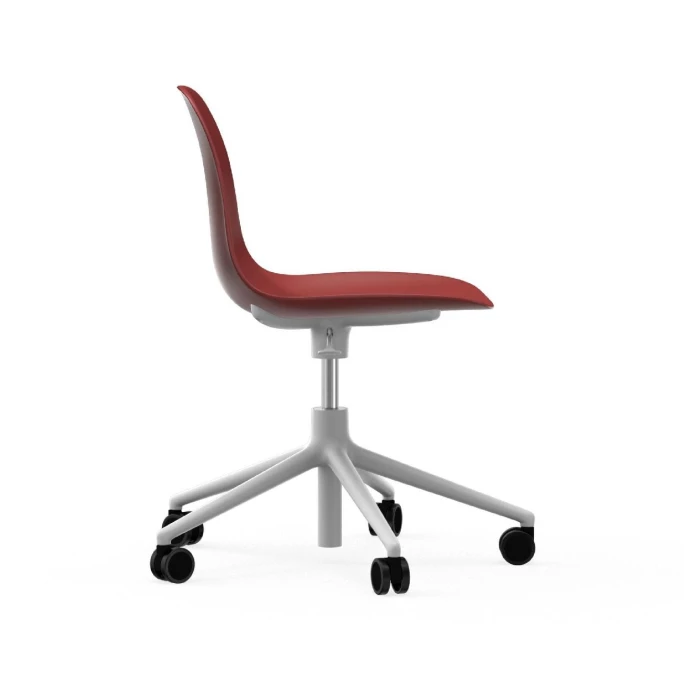 Normann Copenhagen Form White Swivel Bürostuhl mit Rollen - Höhe 86 cm x Ø 72,5 cm - Sitzhöhe 37-50 cm - Red Normann Copenhagen Form White Swivel Bürostuhl Mit Rollen - Höhe 86 Cm X Ø 72,5 Cm - Sitzhöhe 37-50 Cm - Red -qeeboo shop unnamed file 4952