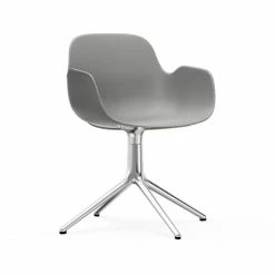 Normann Copenhagen Form Armchair Swivel Bürostuhl - Höhe 80 Cm X Ø 70,5 Cm - Sitzhöhe 44 Cm - Grey
