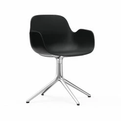 Normann Copenhagen Form Armchair Swivel Bürostuhl - Höhe 80 Cm X Ø 70,5 Cm - Sitzhöhe 44 Cm - Black