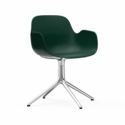 Normann Copenhagen Form Armchair Swivel Bürostuhl - Höhe 80 Cm X Ø 70,5 Cm - Sitzhöhe 44 Cm - Green