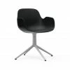 Normann Copenhagen Form Armchair White Swivel Bürostuhl - Höhe 80 Cm X Ø 70,5 Cm - Sitzhöhe 44 Cm - Black