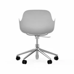 Normann Copenhagen Form Armchair Swivel Bürostuhl Mit Rollen - Höhe 86 Cm X Ø 72,5 Cm - Sitzhöhe 37-50 Cm - White -qeeboo shop unnamed file 4997
