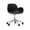 Normann Copenhagen Form Armchair Swivel Bürostuhl Mit Rollen - Höhe 86 Cm X Ø 72,5 Cm - Sitzhöhe 37-50 Cm - Black