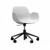 Normann Copenhagen Form Black Swivel Bürostuhl Mit Rollen - Höhe 86 Cm X Ø 72,5 Cm - Sitzhöhe 37-50 Cm - White