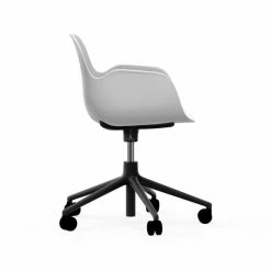 Normann Copenhagen Form Black Swivel Bürostuhl Mit Rollen - Höhe 86 Cm X Ø 72,5 Cm - Sitzhöhe 37-50 Cm - White -qeeboo shop unnamed file 5012