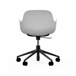 Normann Copenhagen Form Black Swivel Bürostuhl Mit Rollen - Höhe 86 Cm X Ø 72,5 Cm - Sitzhöhe 37-50 Cm - White -qeeboo shop unnamed file 5013