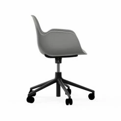 Normann Copenhagen Form Black Swivel Bürostuhl Mit Rollen - Höhe 86 Cm X Ø 72,5 Cm - Sitzhöhe 37-50 Cm - Grey -qeeboo shop unnamed file 5016