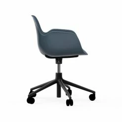 Normann Copenhagen Form Black Swivel Bürostuhl Mit Rollen - Höhe 86 Cm X Ø 72,5 Cm - Sitzhöhe 37-50 Cm - Blue -qeeboo shop unnamed file 5024