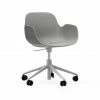 Normann Copenhagen Form White Swivel Bürostuhl Mit Rollen - Höhe 86 Cm X Ø 72,5 Cm - Sitzhöhe 37-50 Cm - Grey
