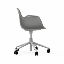 Normann Copenhagen Form White Swivel Bürostuhl Mit Rollen - Höhe 86 Cm X Ø 72,5 Cm - Sitzhöhe 37-50 Cm - Grey -qeeboo shop unnamed file 5036