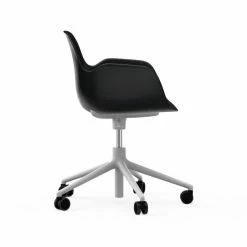 Normann Copenhagen Form White Swivel Bürostuhl Mit Rollen - Höhe 86 Cm X Ø 72,5 Cm - Sitzhöhe 37-50 Cm - Black -qeeboo shop unnamed file 5040