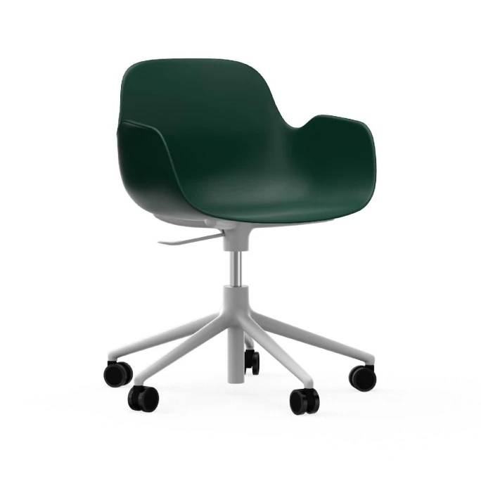 Normann Copenhagen Form White Swivel Bürostuhl mit Rollen - Höhe 86 cm x Ø 72,5 cm - Sitzhöhe 37-50 cm - Green Normann Copenhagen Form White Swivel Bürostuhl Mit Rollen - Höhe 86 Cm X Ø 72,5 Cm - Sitzhöhe 37-50 Cm - Green -qeeboo shop unnamed file 5046