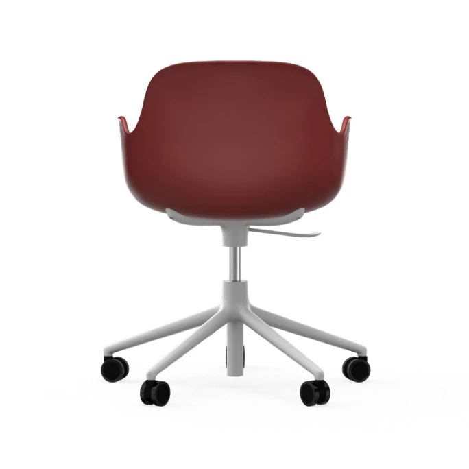 Normann Copenhagen Form White Swivel Bürostuhl mit Rollen - Höhe 86 cm x Ø 72,5 cm - Sitzhöhe 37-50 cm - Red Normann Copenhagen Form White Swivel Bürostuhl Mit Rollen - Höhe 86 Cm X Ø 72,5 Cm - Sitzhöhe 37-50 Cm - Red -qeeboo shop unnamed file 5053