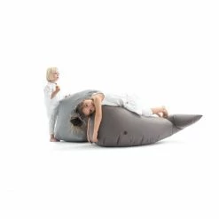 Sitting Bull Happy Zoo Carl Kinder-Sitzsack - 71x53x47 Cm - Grau -qeeboo shop unnamed file 5096