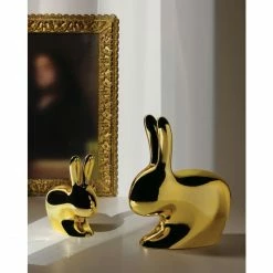 Qeeboo Rabbit Chair Metall Finish Stuhl - 68,8 X 39,5 X 80 Cm - Gold -qeeboo shop unnamed file 5112