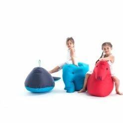 Sitting Bull Happy Zoo Ben Kinder-Sitzsack - 92x47x70 Cm - Dunkelblau -qeeboo shop unnamed file 5115