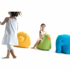 Sitting Bull Happy Zoo Fine Kinder-Sitzsack - 79x59x37 Cm - Grün -qeeboo shop unnamed file 5149