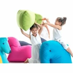 Sitting Bull Happy Zoo Lotte Kinder-Sitzsack - 81x67x37 Cm - Hellblau -qeeboo shop unnamed file 5168