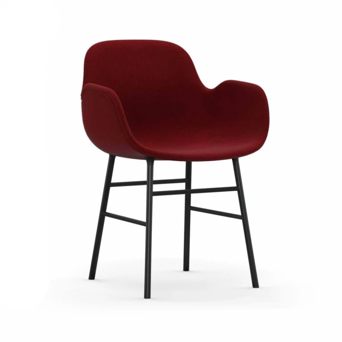 Normann Copenhagen Normann Form Black Lehnstuhl Textil-gepolstert Breeze Fusion - H 80 X B 56 X T 52 Cm - Red 4401 2 Normann Copenhagen Normann Form Black Lehnstuhl Textil-gepolstert Breeze Fusion - H 80 X B 56 X T 52 Cm - Red 4401 – Bild 2