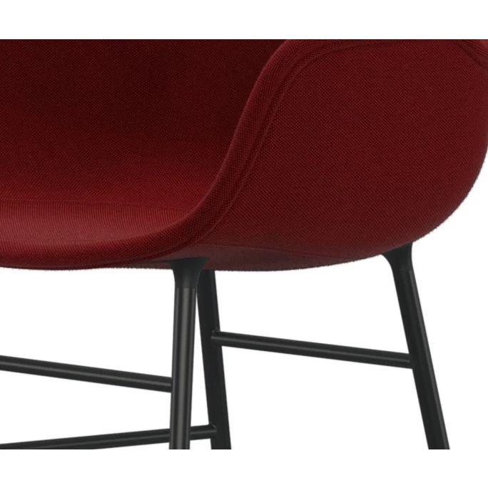 Normann Copenhagen Normann Form Black Lehnstuhl Textil-gepolstert Breeze Fusion - H 80 X B 56 X T 52 Cm - Red 4401 4 Normann Copenhagen Normann Form Black Lehnstuhl Textil-gepolstert Breeze Fusion - H 80 X B 56 X T 52 Cm - Red 4401 – Bild 4