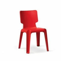 Authentics WAIT STUHL - H 77,5 X B 47,5 X T 54 Cm - Rot